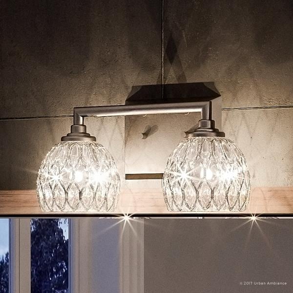Shop Luxury Crystal Bathroom Vanity Light, 6.25"H x 12.5"W, with